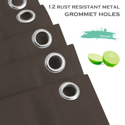 Taupe Plastic Shower Curtain Or Liner, 72x72 Inch Lightweight Brown Plastic Bathroom Shower Showroom Inner Curtain with Rustproof Metal Grommet Holes and Weighted Magnets - color: C02-taupe, size: 72"W x 72"L (Pack of 1)