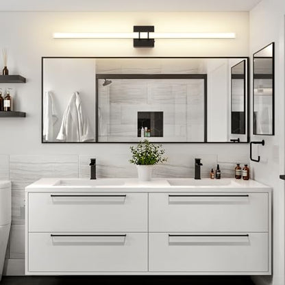 Modern Black Vanity Light Bar 40 Inch, 30W 5CCT Dimmable Bathroom Light Fixtures LED Wall Lighting Fixture - color: Black, size: 40 inch