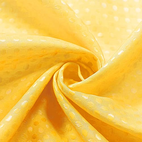 Mrs.Naturall Bright Yellow Shower Curtains for Bathroom,Bath Small Stall Ombre Shower Curtain Liner with Hooks Sets,36 x 72In,Sunflower Yellow - color: Yellow, size: 36"W x 72"L (Pack of 1)