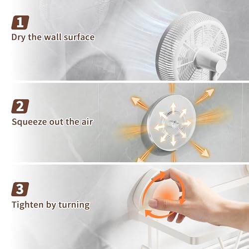 KEGII Suction Cup Shower Caddy with 6 Hooks, Heavy Duty Bathroom Organizer | Large Capacity Storage Rack, Rustproof Stainless Steel, for Shampoo and Body Wash on Smooth Surfaces, Off-White - color: Off-White