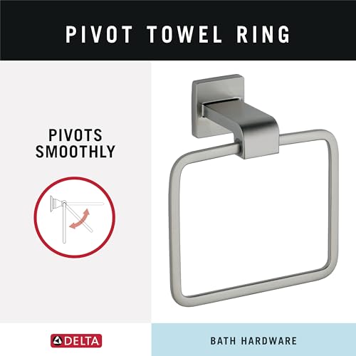 Delta Hand Towel Holder | Square Stainless Steel Ring for Hanging Towels in Kitchen, Bathroom | Ara Accessories
