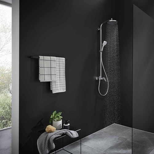 hansgrohe Crometta S Showerpipe 240 1jet with manual shower mixer - size: with mixer, style: 1 spray mode