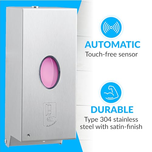 Bobrick B-2012 Liquid Soap Dispenser, Wall-Mounted, Automatic, 30-fl oz - style: Liquid