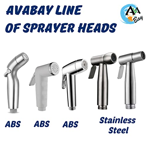 Dual Mode Stainless Steel Sprayer Head-Bidet Spray w/Brushed Chrome Finish - Cloth Diaper Shattaf - Pet Wash - style: Dual Mode SS