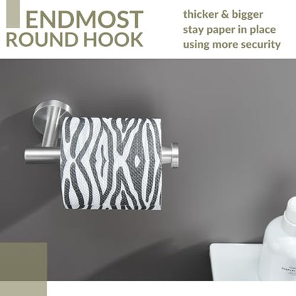 Brushed Nickel Toilet Paper Holder for Restroom, Wall Mounted | 304 Stainless Steel Tissue Holder, Rust-resistant for Bathroom, Powder Room, Vanity, Stable Drilling Mounted, Space-saving - color: Brushed Nickel