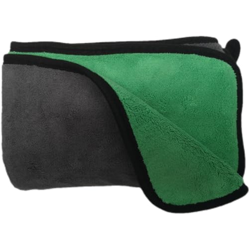 Large Microfiber Drying Towel for Car, Great Thick Soft Plush Towels, 36 x 24inches 800GSM Thickness, Quality, Washable, Absorbency No Scratch Lint Free Drying Towel (36 x 24inches,Grey-Green,1pack) - color: 36 X 24inches,grey-green,1pack