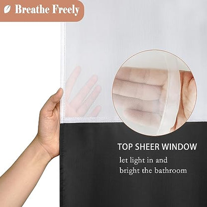 UFRIDAY Dark Shower Curtain Long 72-Inch x 78-Inch, Fashion Polyester Shower Curtains for Bathroom - color: Black, size: 72"W x 78"L (Pack of 1)