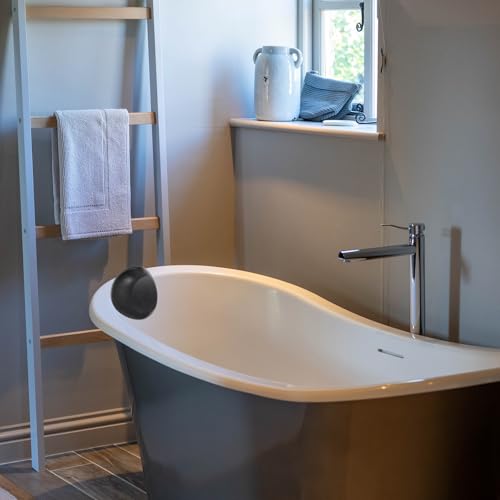 UKCOCO Bath Pillow for Bathtub with Strong Suction Cups, Waterproof Non-Slip Neck and Head Support Cushion, Quick-Dry Ergonomic Bath Tub Cushion for Soaking and Relaxation