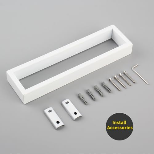 GERZWY SUS304 Stainless Steel Towel Holder Towel Hanger Towel Ring for Bathroom Lavatory Wall Mount Contemporary Style, White - color: White