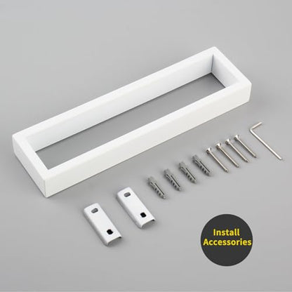 GERZWY SUS304 Stainless Steel Towel Holder Towel Hanger Towel Ring for Bathroom Lavatory Wall Mount Contemporary Style, White - color: White
