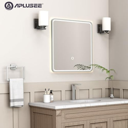 Square Towel Ring for Bathroom, Brushed Nickel, 304 Stainless Steel | 180° Swivel Towel Holder, Easy Towel Access, Spacious 6.3" Inner Ring, Easy Drilling Wall Mounted for Sink Vanity Kitchen - color: Brushed Nickel