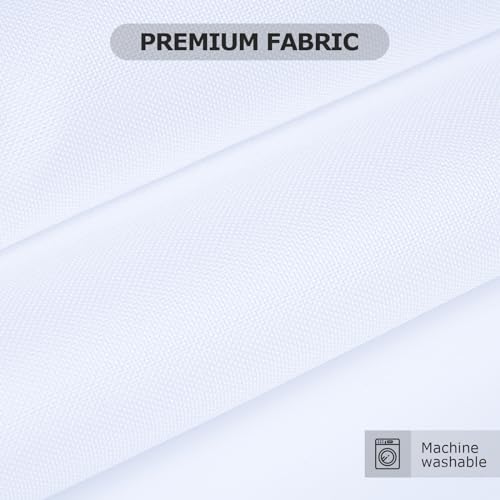 White Fabric Shower Curtain,Hotel Quality Shower Curtain Liner,Heavy Duty Cloth 12 G,Water Repellent Shower Liner,Machine Washable 72 x 72 Inches - size: 72"W x 72"L (Pack of 1)