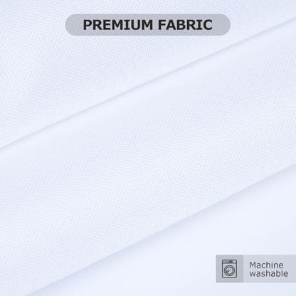 White Fabric Shower Curtain,Hotel Quality Shower Curtain Liner,Heavy Duty Cloth 12 G,Water Repellent Shower Liner,Machine Washable 72 x 72 Inches - size: 72"W x 72"L (Pack of 1)