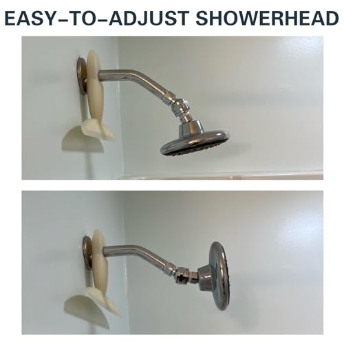2 PCS 1/2 Inch Iron Pipe Shower Arm Ball Adapter with Filter Washer, Universal Adjustable Metal Shower Head Connector Replacement