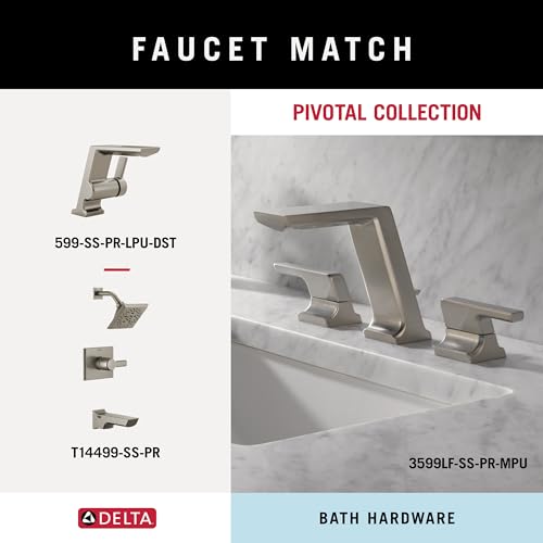 Delta Pivotal (1-Pack) Towel Hooks Brilliance Stainless Steel Double Bathroom Hooks Wall Mounted for Robes & Towels Hand Towel Hook Holder Kitchen, Bathroom Accessories 79936-SS