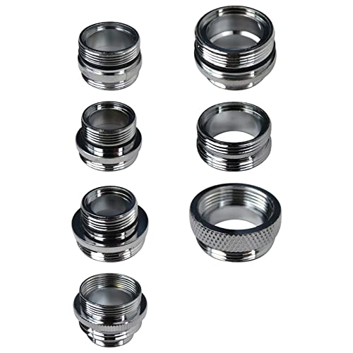 7pcs Faucet Adapter Kit With Male Junior Adapter Female 3/4”-27T