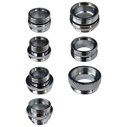 7pcs Faucet Adapter Kit With Male Junior Adapter Female 3/4”-27T