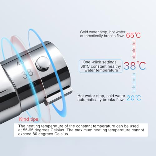 Thermostatic Shower Mixer Valves Constant Water Temperature Control Wall Mounted Valves for Safe Bathing Experience