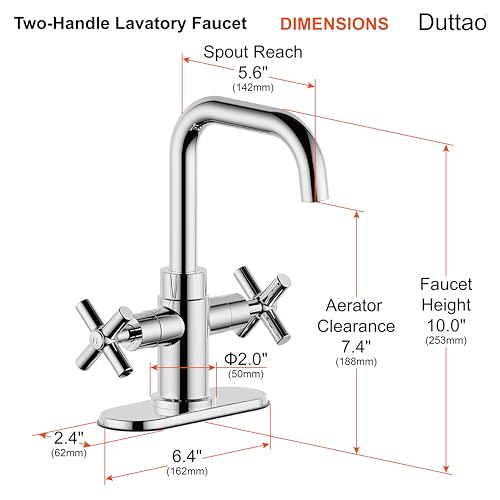 Bathroom Sink Faucet, 4 Inch Single Hole or 3 Hole Centerset Vanity Faucet, 2-Handle Handle Single Hole Bahroom Sink Faucet, Pop Up Drain Oil Rubbed Bronze Finish DF-1265CCH-ORB - color: Polished Chrome
