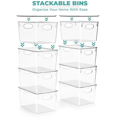 Sorbus Large Clear Plastic Storage Bins with Lids, Stackable Toy Storage Bins, Clothes, Medicine, Makeup, Closet, Art Supply, Bathroom, Shoe, Toy Storage Organizer (2 Pack) - size: Large, style: 2 Pack
