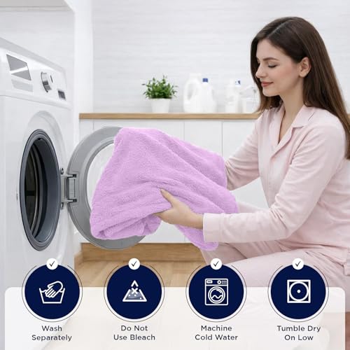 DAN RIVER Pack of 1 Jumbo Bath Sheet 40x80 Inches, XL Towels Oversized for Adults, Fluffy and Soft Plush Towels - Lavender - color: Lavendar