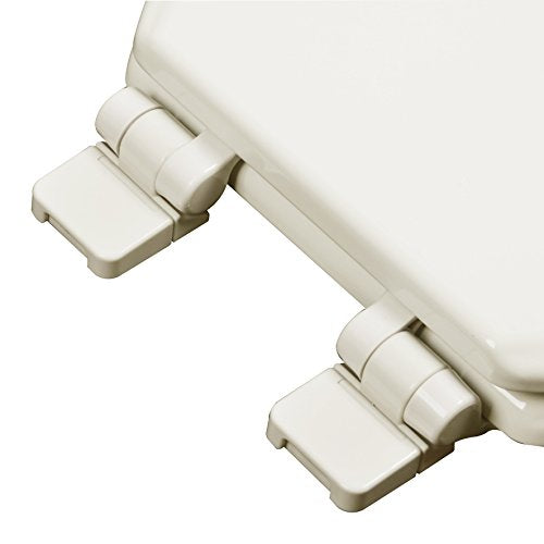 1F1E7-01 Premium Molded Wood Elongated Toilet Seat with Slow Close Hinge & OSG, Bone - color: Bone, style: ELONGATED