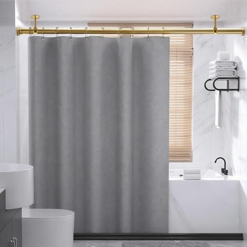 Alise Curtain Rod Holder Bracket 1''Dia,Closet Rod Holders Wall Mount,4 Pcs | Ceiling Mounted Curtain Rod Flange Brackets,Ceiling Curtain Rods Brackets,for Bathroom Curtain,Stainless Steel,Gold Finish - color: Golden Finish, size: 25mm/1-Inch Dia.