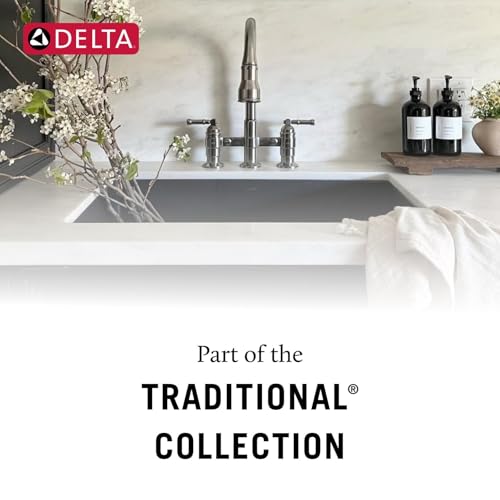 Delta Wall Mount Bathroom Faucet 3 Hole, Oil Rubbed Bronze Bathroom Sink Faucet for Vanity, Venetian Bronze T5797-RBWL (Valve Not Included) - color: Venetian Bronze