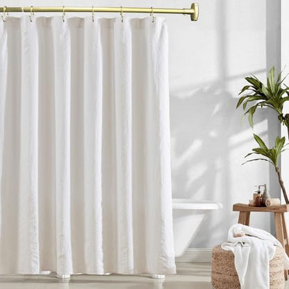 TOPROD Curved Shower Curtain Rod 48-72 Inches Adjustable Round Shower Rods | Gold,Rounded Bowed,Stainless Steel,More Shower Space,Need to Drill,for Bathroom, Bathtub - color: Bright Gold