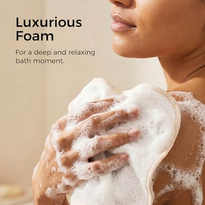 ZOMCHI Exfoliating Washcloth for Face and Body, Dual Function Wash Cloth with Soft and Rough Sides, Exfoliating Scrub Bath Towels, Washcloth with Loop (White, 3 Pack) - style: White, 3 Pack