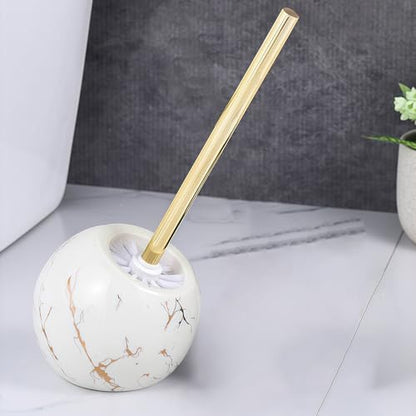 Toilet Brush and Holder Set - Toilet Bowl Brush and Holder with Sturdy Bristles Bathroom Accessories Toilet Cleaner Brush for Bathroom (White) - color: White