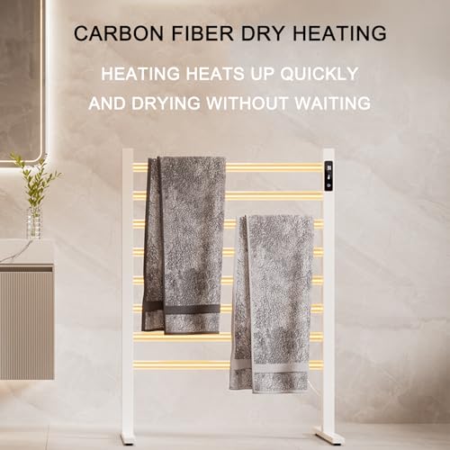 Towel Dryer for Bathroom, Electric Towel Warmer, Towel Warmer Rack for Bathroom, Heated Towel Rack Freestanding, White,One Layer - size: One Layer
