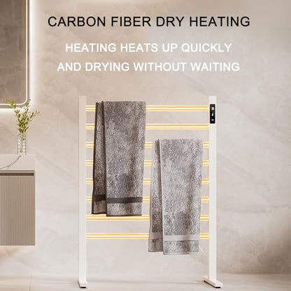 Towel Dryer for Bathroom, Electric Towel Warmer, Towel Warmer Rack for Bathroom, Heated Towel Rack Freestanding, White,One Layer - size: One Layer