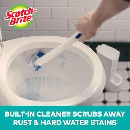 Scotch-Brite Disposable Toilet Cleaner Refill Pads, Disposable Refills with Built-In Bleach Alternative, Removes Rust & Hard Water Stains, 40 Disposable Refills