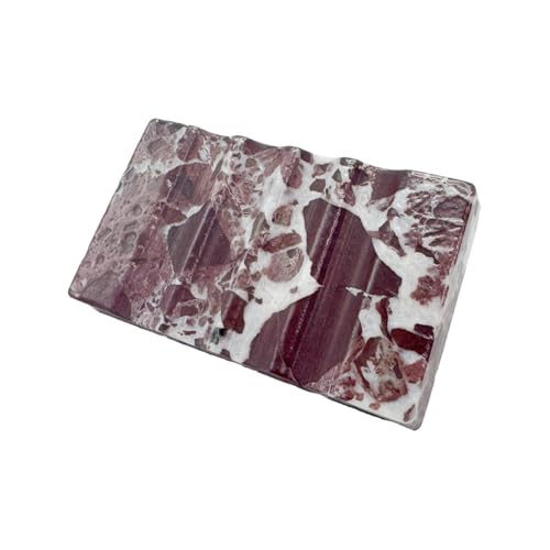 WeDoDecor Marble Soap Dish for Shower - Natural Stone Tray Stand Organizer, Decorative Bar Soap Holder | Non-Slip, Luxury Bath Accessories (Rose) - color: Rose