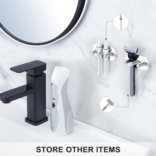 Electric Toothbrush Head Holder, Toothbrush Holders Wall Mounted, Adhesive Tooth Brush Head Holder Organiser, Electric Toothbrushs Holder, Shower Tooth Brushing Holder (Silver, Small) - color: Silver, size: Small
