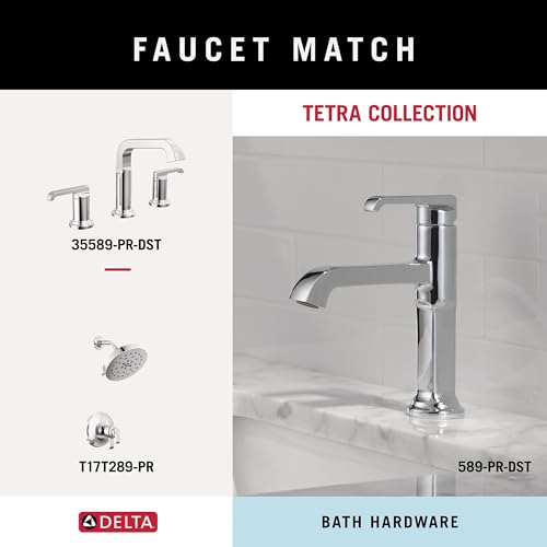 DELTA FAUCET 78908 Tetra 8 in. Hand Towel Bar Bath Hardware Accessory in Polished Chrome (Pack of 3) - color: Polished Chrome, size: 8 inch (Pack of 3)