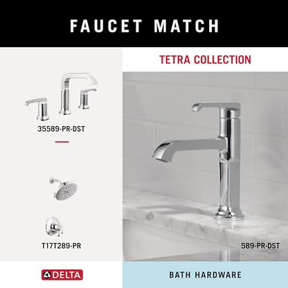 DELTA FAUCET 78908 Tetra 8 in. Hand Towel Bar Bath Hardware Accessory in Polished Chrome (Pack of 3) - color: Polished Chrome, size: 8 inch (Pack of 3)