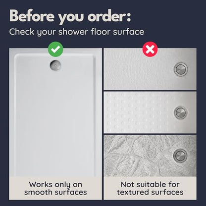 homerella Square Shower Mat Non Slip Anti Mold 21x21 Anti Slip Shower Mat | 100% BPA Free, Mildew Resistant, Machine Washable, Shower Mats for Inside Shower, Shower Floor Mat Mat Non Slip EU Certified - color: Sand
