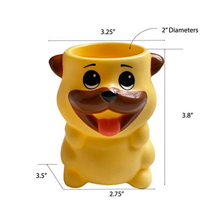 Kids Toothbrush Holder Toothbrush Organizer – Durable Silicone Animal Tooth Brush Holder – Easy to Clean Toothbrush and Toothpaste Holder – Toothbrush Holders for Bathrooms by Lily’s Home (Dog) - color: Dog