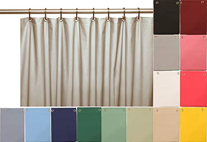 Elegant Home Heavy Duty Vinyl Shower Curtain Liner with 12 Metal Grommets Silver - color: Silver