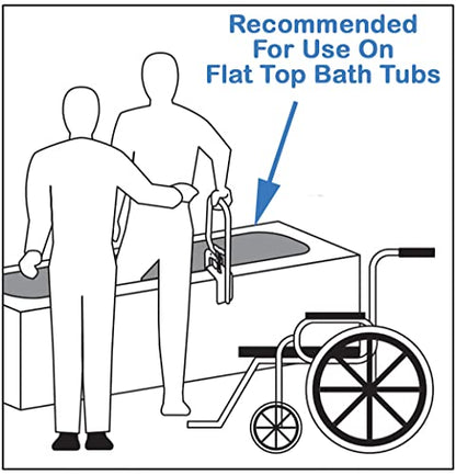 Carex White Bathtub Rail - Grab Bars for Bathroom, Bathtubs & Showers - Side Hand Grip Railing & Support - Shower Handle & Bath Tub Bar Clamps for Seniors & Elderly - style: Modern or Classic