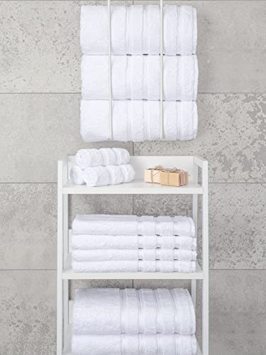 American Soft Linen 100% Cotton Luxury Turkish Towels, 4 PC Bath Towel Set | Soft Absorbent Quick Dry OEKO Tex Standard 100 Certificated Durable Machine Washable Premium Hotel Quality - color: Bright White, size: 27"x54"