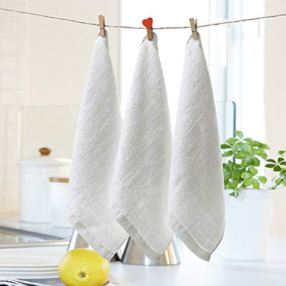 Foraineam 15 Pack 10 x 10 inch Facial Washcloths Ultra Soft Bath Towels Face Cloths
