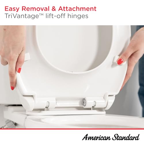 American Standard 5024A65G.020 Transitional Slow-Close Elongated Toilet Seat Soft Close, White - color: White