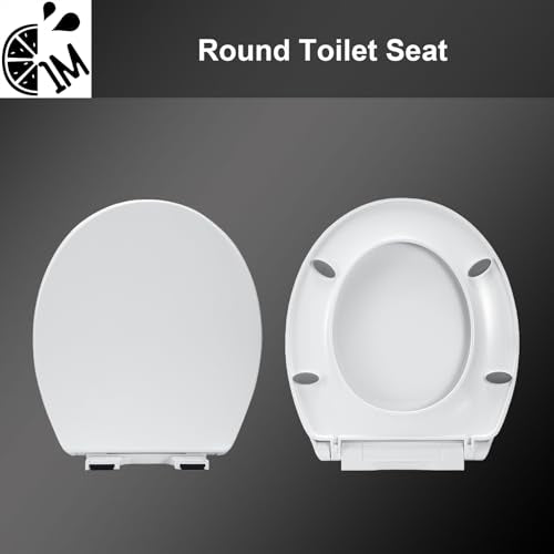 1M Family Toilet Seat, Patented Slow Close & Quick Releasing Technology, Anti-Wiggling, Easy to Install and Clean, Standard Round with Adult Seat Only (2 Pieces) - style: Round with Adult Seat Only