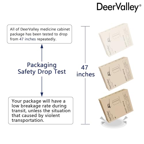 DeerValley 16 x 24 Inch Medicine Cabinet with Mirror, Black Bathroom Mirror Cabinet, Surface Mount, Adjustable Glass Shelves, Aluminum Framed Slow-Closing Door, Dual-Sided Mirrors - size: 16" x 24''