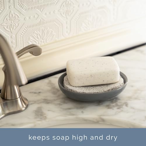 S&T INC. Bar Soap Holder, 4 Pack, 2.9" x 4.4", White | For Soap Dishes in Kitchen and Bathroom, Cut-To-Fit, Keep Bar Soap High to Dry, Easily Rinses Clean - color: White, size: 4 Pack