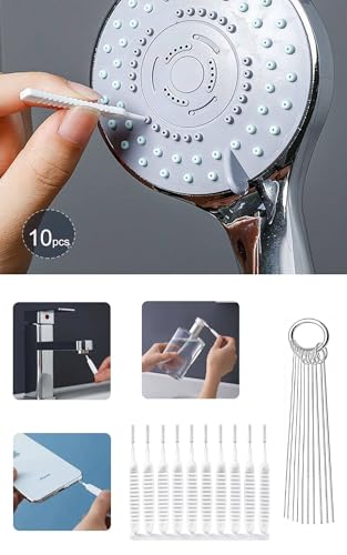 20pcs Cleaning Brush Set, Crevice Cleaning Brush Set with Mini Wire Nylon Bristle Brushes, Hard Bristle Scrub Brushes, Hard Water Stain Remover, Window Track Cleaner, Shower Head Cleaner