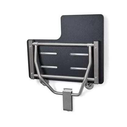Seachrome 26" x 22.5” Black Reversible Folding Transfer Tub/Shower Seat, ADA Compliant - color: Matte Black, size: 26 x 22.5